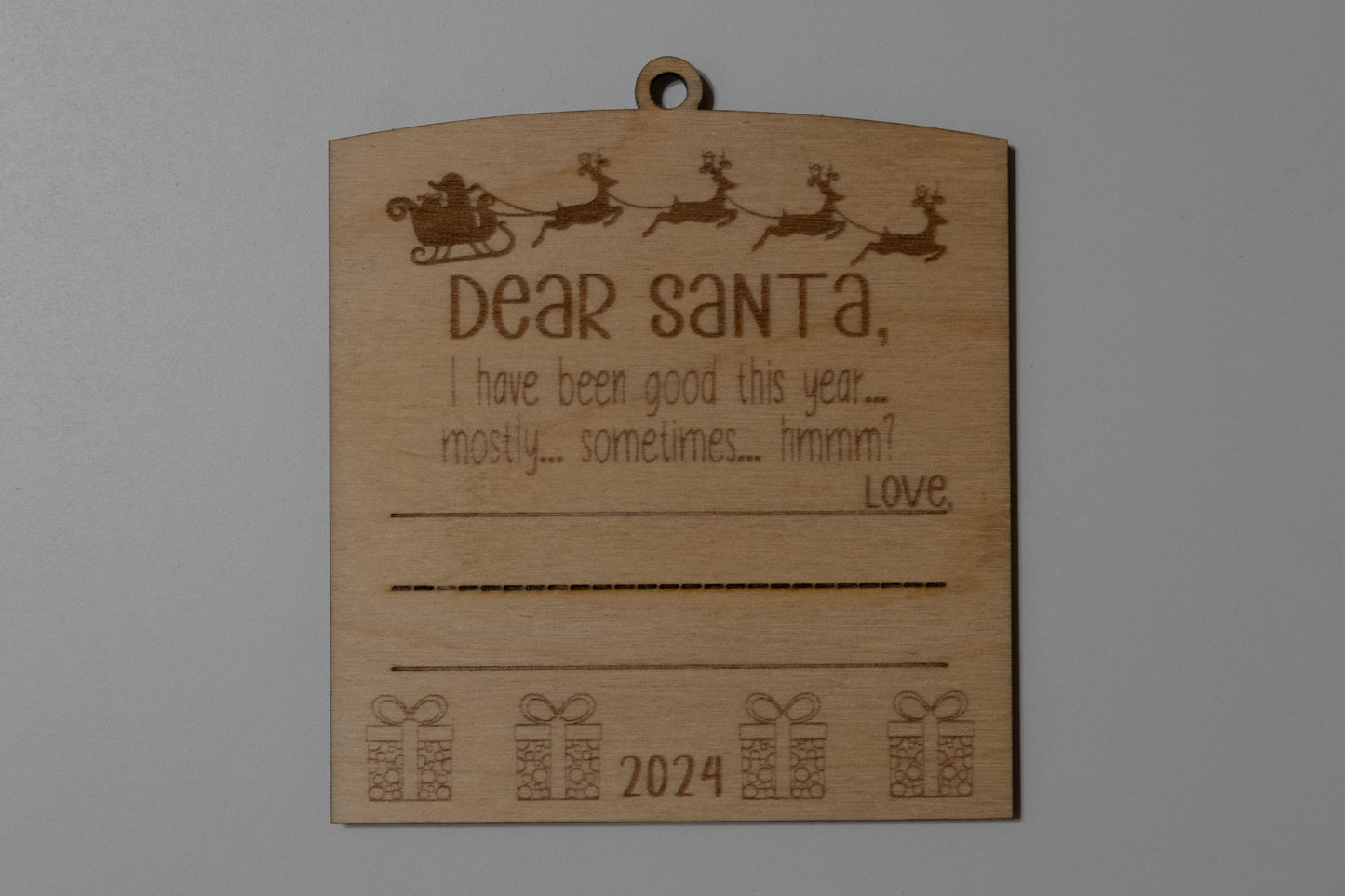 Dear Santa Ornament