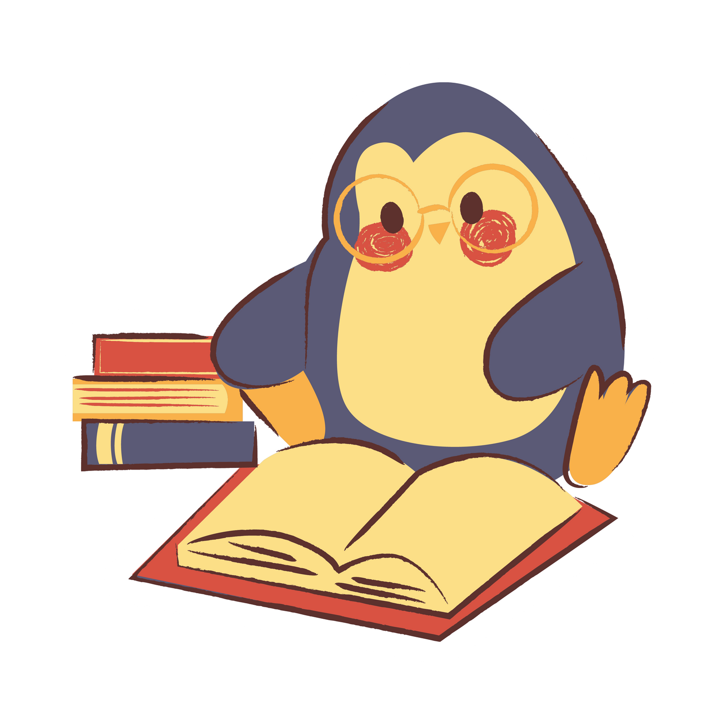 Penguin reading