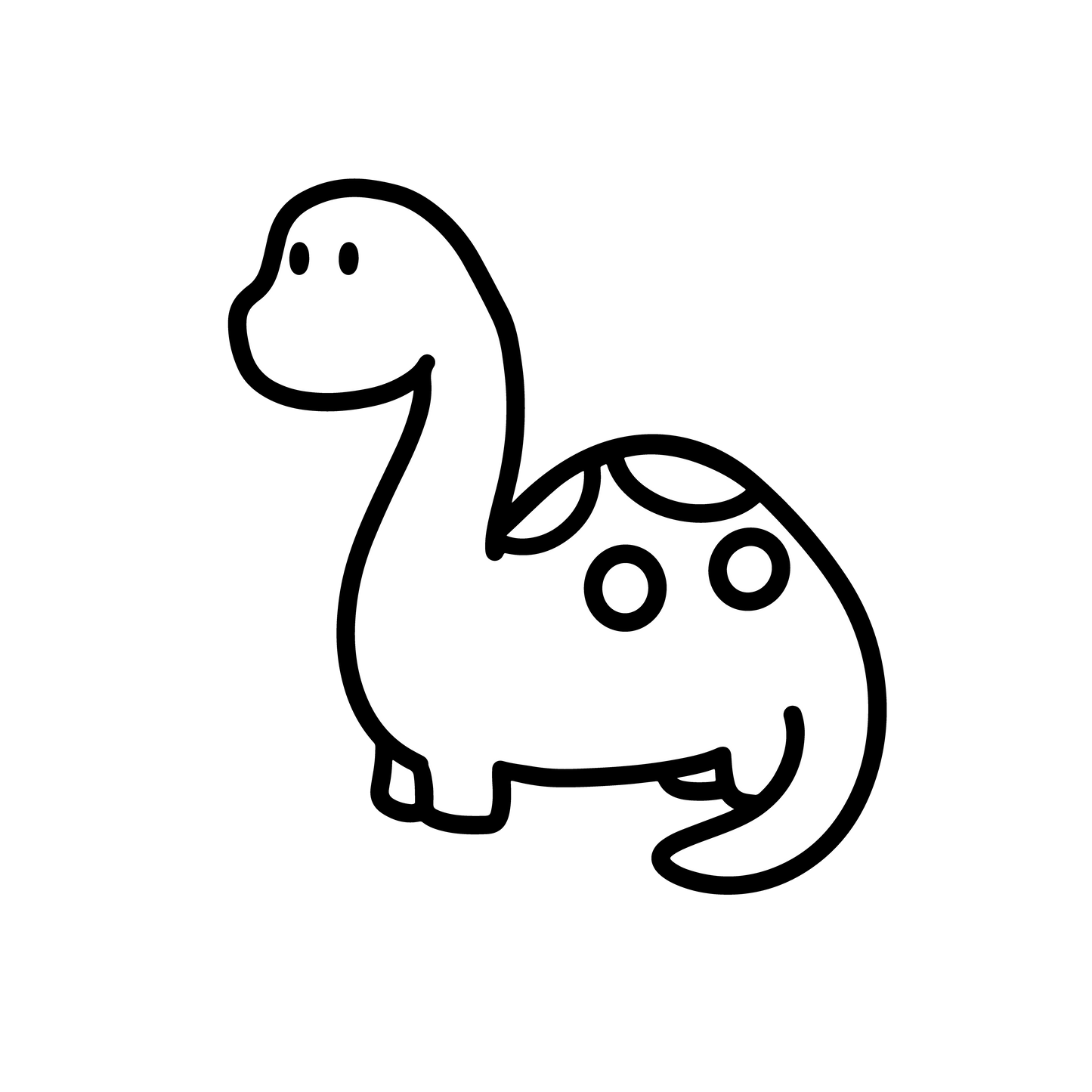 Color-Your-Own Brontosaurus