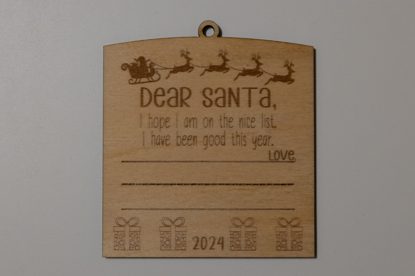 Dear Santa Ornament