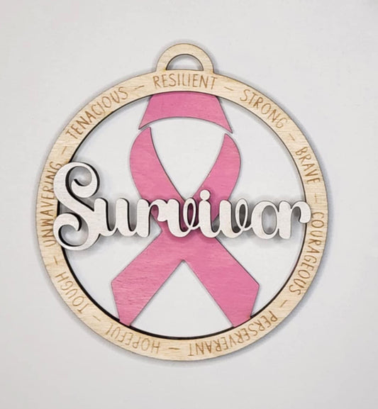 Cancer Awareness Ribbon Ornaments