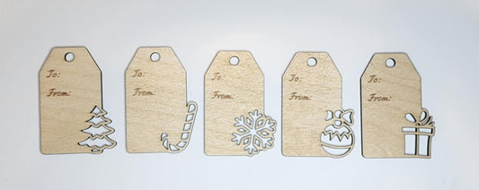 Wooden Christmas Tags