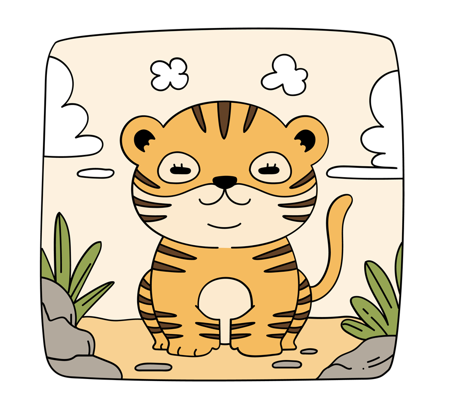 Tiger Magnetic Bookmark