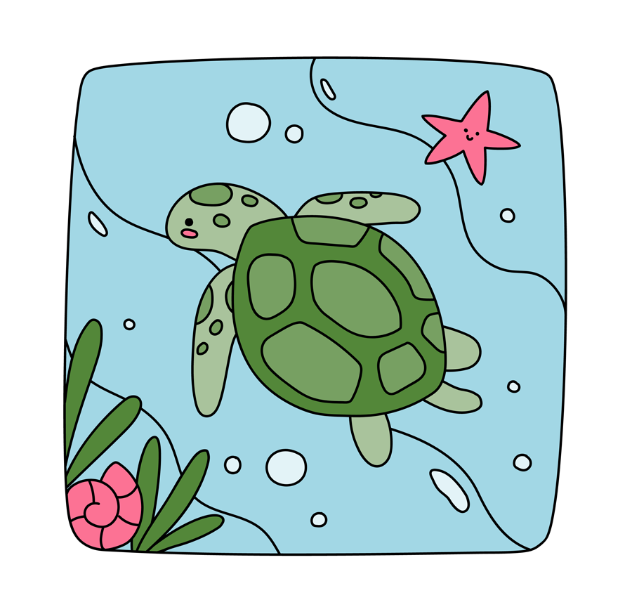 Turtle Magnetic Bookmark