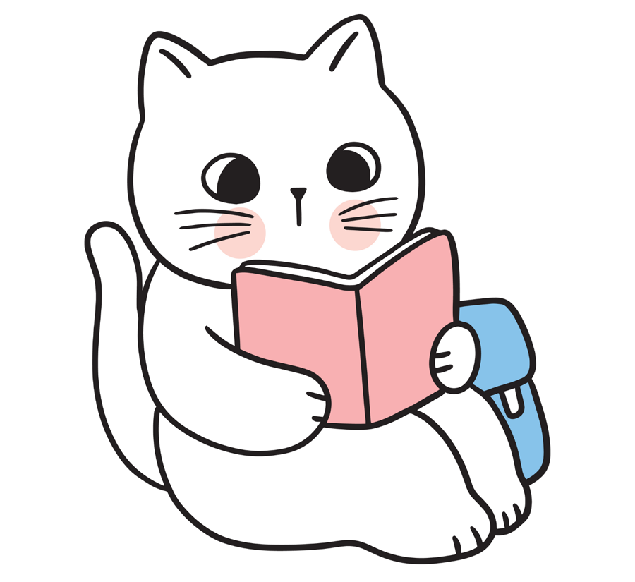 Cat Reading Magnetic Bookmark