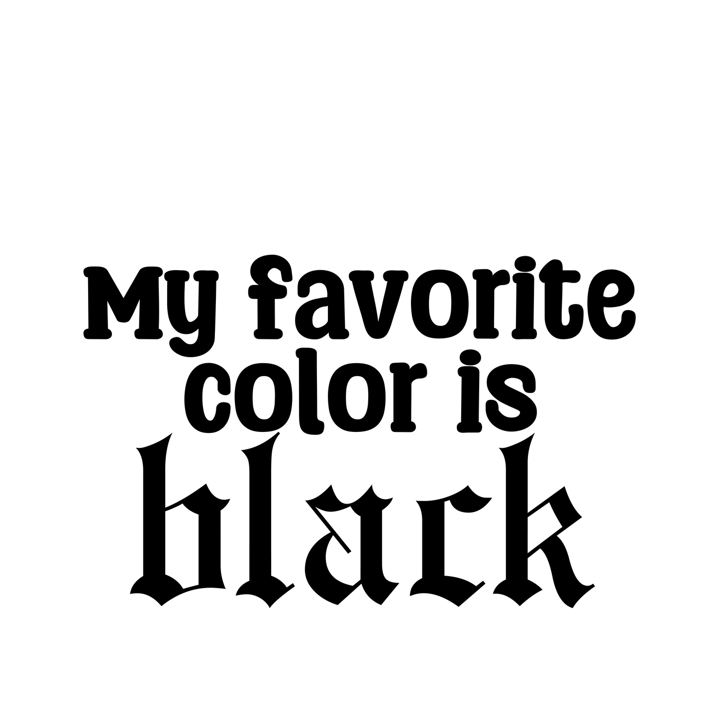 My favorite color is...