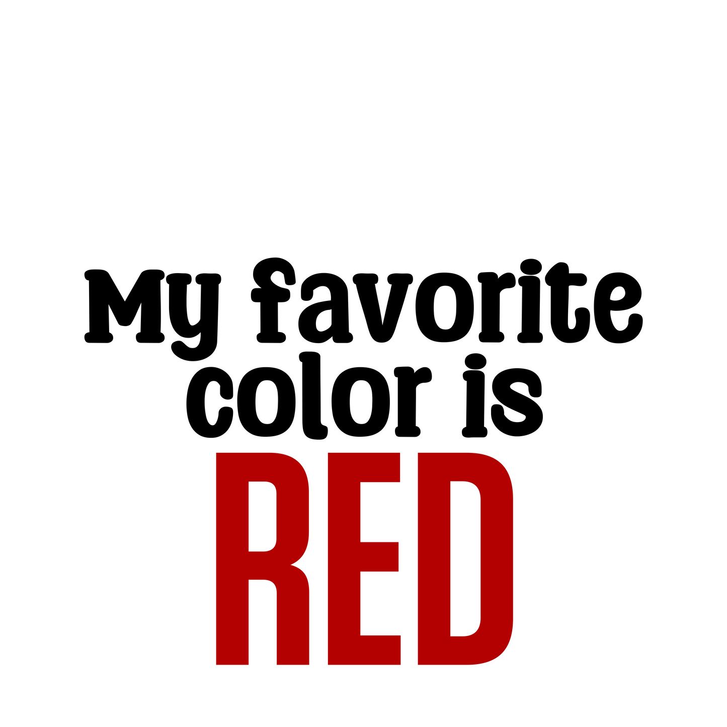 My favorite color is...